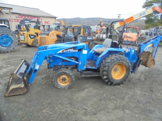 New Holland TC30 w/ Loader & Backhoe, Gear Drive, R4 Tires, 1925 Hours, R&D