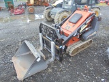 Ditch Witch SK350 Ride On Skid Steer, Bucket & Forks, 2014 Year w/ 1222 Hou