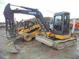 John Deere 50D Excavator w/ Cab Heat & AC, 2 Speed, Hydraulic Thumb, Good T