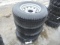(4) 225-75-15 Trailer Tires On 6 Bolt Rims, New
