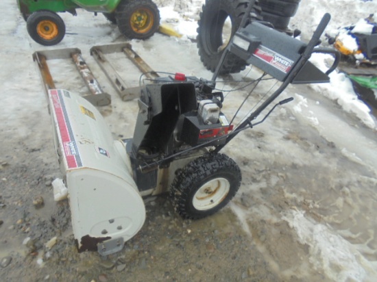 White Snow Boss 26" Walk Behind Snowblower, Electric Start, Runs Good