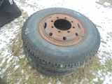 (2) 10.00-20 Truck Tires & Rims