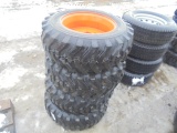 (4) 10-16.5 SSL Tires Mounted On Rims, Bobcat, New