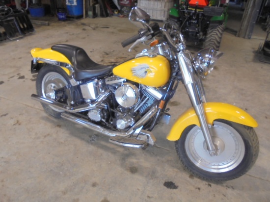 1997 Harley Davidson Fatboy Motorcycle, 7800 Miles, Runs Good, Title, Sharp
