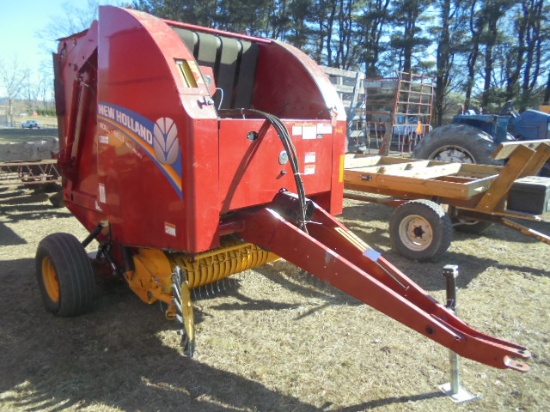 New Holland 450 Utility Round Baler, Gathering Wheels, Very Nice Baler, 201