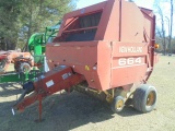 New Holland 664 Round Baler, Net Wrap