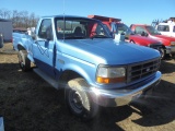 96 Ford F250 Pickup, Gas, Auto, 67433 Miles, Side Damage, Runs