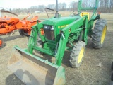 John Deere 950 w/ Loader, 4wd, Gear Drive, Power Steering Not Working, 495