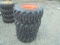 (4) New 12-16.5 SSL Tires On Orange Rims