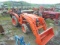 Kubota L3301 w/ LA525 Loader & Woods 6500 3pt Backhoe, Gear Drive, Ag Tires
