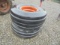 (2) 14L16-1 4 Rib Tractor Tires & Rims On 8 Bolt Rims
