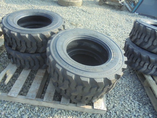 (4) New 10-16.5 SSL Tires