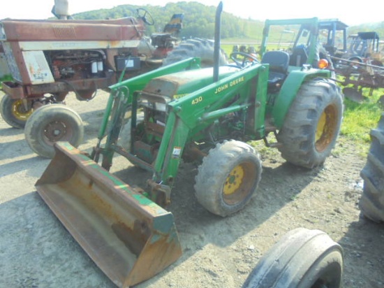 John Deere 990 w/ 430 Loader, 4wd, 1022 Hours, Runs Excellent, Bad Clutch A