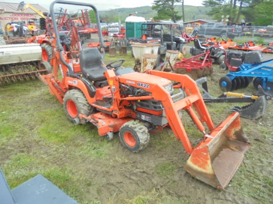 Kubota BX22 Compact TLB w/ 54" Belly Mower, Diesel, Hydro, 4wd, Power Steer