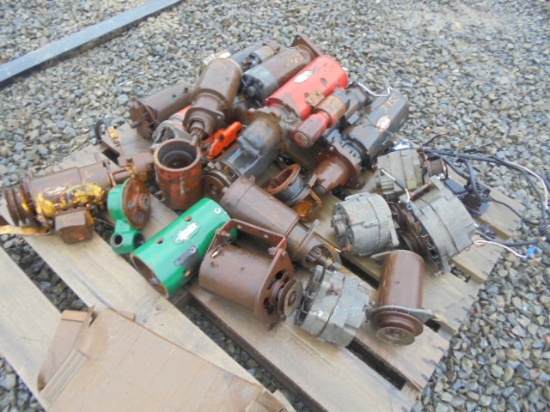 Pallet Of Used Tractor Starters, Alternators & Generators