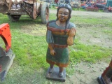 Indian Girl Wooden Statue