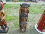 3 Head Indian Wooden Statue