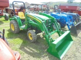 John Deere 4200 w/ New JD H165 Loader, 4wd, Gear Drive, Weight Box, 1593 Ho