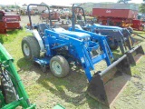 Ford 1520 w/ New Holland 7308 Loader & 914 Belly Mower, Gear Drive, 1166 Ho