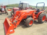 Kubota MX5200 4wd w/ LA1065 Loader, Hydro, R4 Industrial Tires, 2 Lever SSL