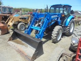 New Holland T4.75 w/ NH 655TL Loader, Cab w/ Heat & AC, Hydraulic Shuttle,