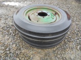 (2) 5.50-16 3 Rib Tractor Tires & Rims
