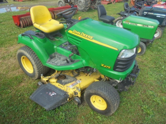 John Deere X475 Riding Mower, Gas, Hydro, 54" Mower, Power Steering, 752 Ho