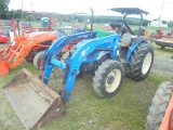 New Holland T4030 w/ Woods LU126 Loader, Power Shuttle, Dual Remotes, 7448