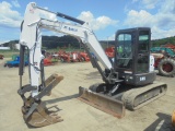 Bobcat E45 Excavator, Cab w/ Heat & Cold AC, Hydraulic Thumb, 2 Speed, Long