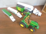 (4) Trucks & JD Tractor Toy