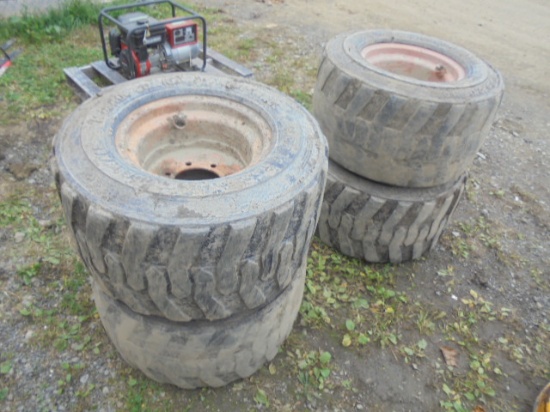 (4) 31x15.5-15 8 Bolt SSL Tires & Rims, All Hold Air