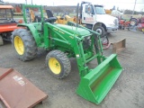 John Deere 990 w/ 430 Loader, 4wd, Gear Drive w/ New Clutch, R4 Tires The F