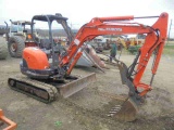 Kubota U35 Super Series Excavator, OROPS, 2 Speed, Hydraulic Thumb, 2723 Ho