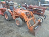 Kubota L2550 w/ BF400 Loader, 4wd, Glide Shift, 581 Hours Showing, Runs & D