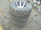 (4) New 26x10R15 UTV Tires On Fancy 4 Bolt Rims
