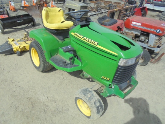 John Deere 345 Riding Mower, Not Running, 54" Deck, AS-IS