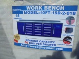 New Blue 10' Workbench w/ 15 Drawers