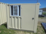 New 6 1/2' X 8' Container w/ Door & Window