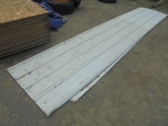 Pile Of White Metal Roofing