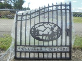 New 14' Bi-Parting Driveway Gate w/ Wildlife Scene