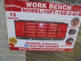 New Red 10' Work Bench w/ 15 Drawers