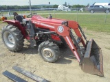 Massey Ferguson 1035 w/ Bush Hog 2245QT Loader, 4wd, Power Steering, 2594 H