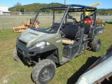 Polaris Ranger Crew UTV, Runs & Moves But Has Bad Rear End & Rough, 1080 Ha