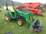 John Deere 4410 Compact Tractor w/ John Deere 430 Loader, 4wd, Diesel, E-Hy