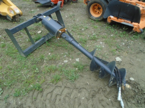 Unused Hydraulic Post Hole Digger w/ 12" Augur