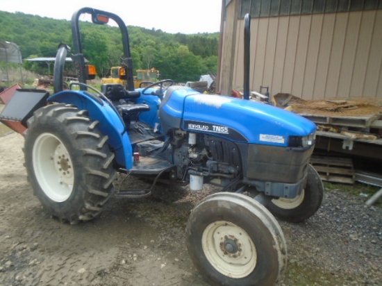 New Holland TN55 Tractor, All 4 Tires Are New, ROPS, 6154 Hours, All It Eve