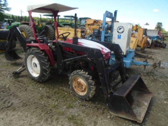 Farm Pro 2425 Compact Tractor w/ Loader & Backhoe, Front Weights, Rebuilt S