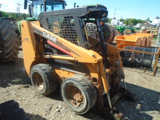 Case 420 Skid Steer, OROPS, No Bucket, Runs & Drives But Has Coolant In Oil