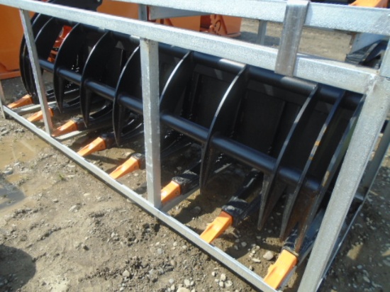 New 76" Heavy Duty Root Rake Grapple w/ Teeth