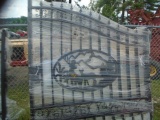 New 14' Bi Parting Decorative Driveway Gates w/ Wildlife Scene